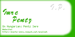 imre pentz business card